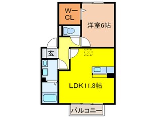 ラ・ミュ－久宝寺Ⅰの物件間取画像